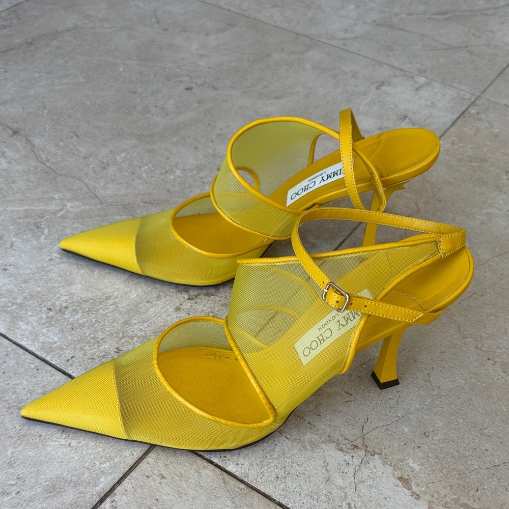 Jimmy Choo Strappy Yellow Heels
